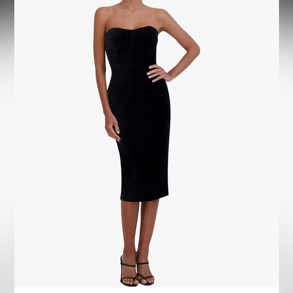 BCBGMaxAzria Black Strapless Dress LBD